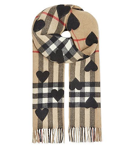 burberry scarf with hearts|burberry scarf 50 cashmere wool.